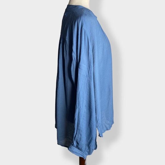 Brochu‎ Walker Jaxon Shirred Popover Oceanic Blue - Picture 4 of 7